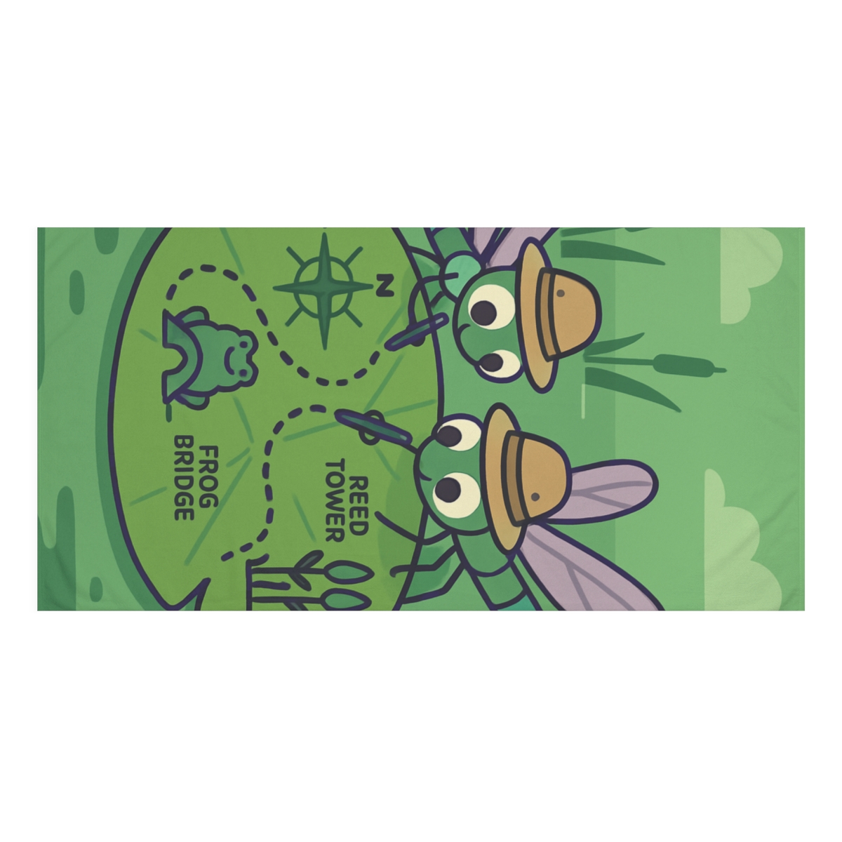 Dragonfly Mapmakers Of The Misty Marsh trendy hand towels