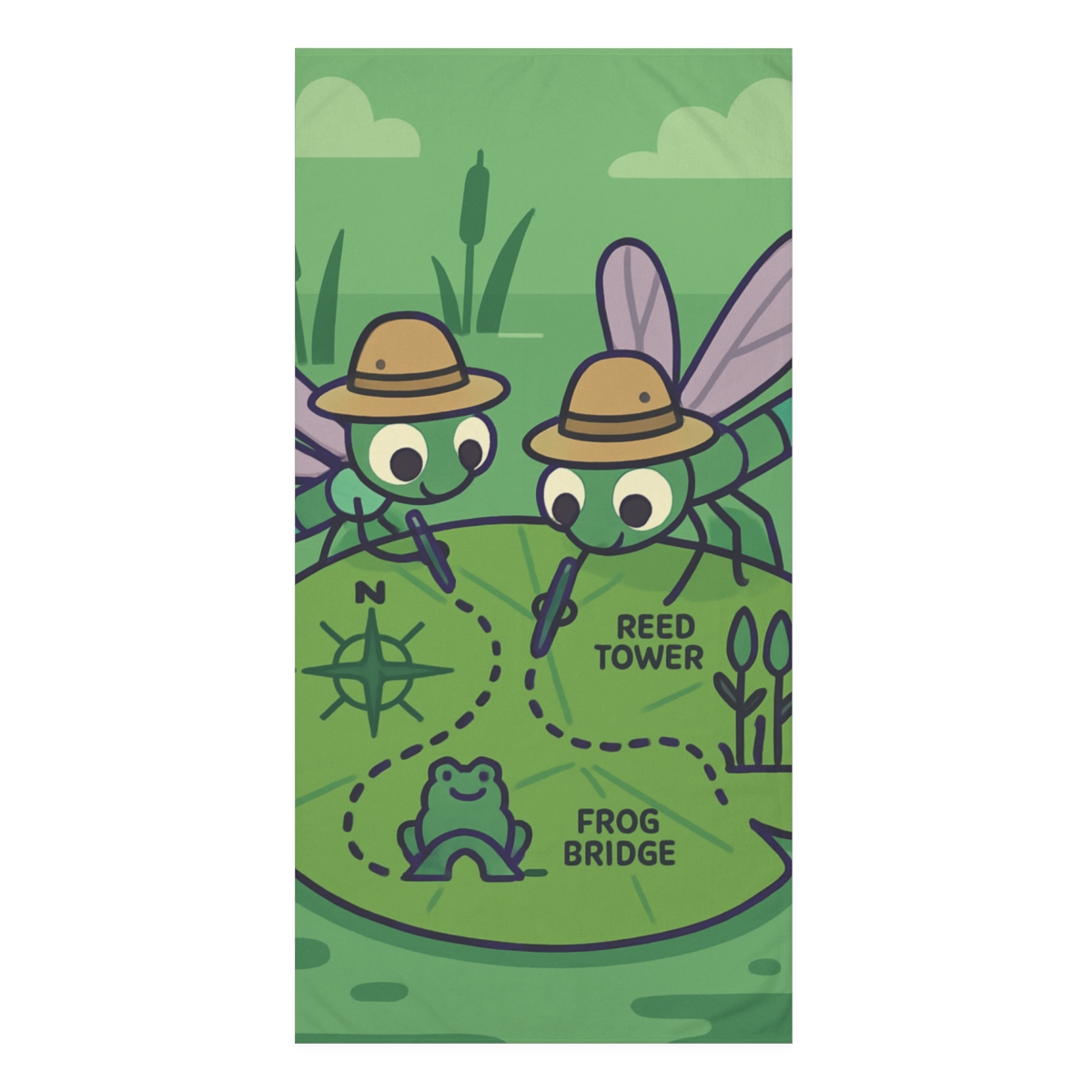Dragonfly Mapmakers Of The Misty Marsh trendy hand towels
