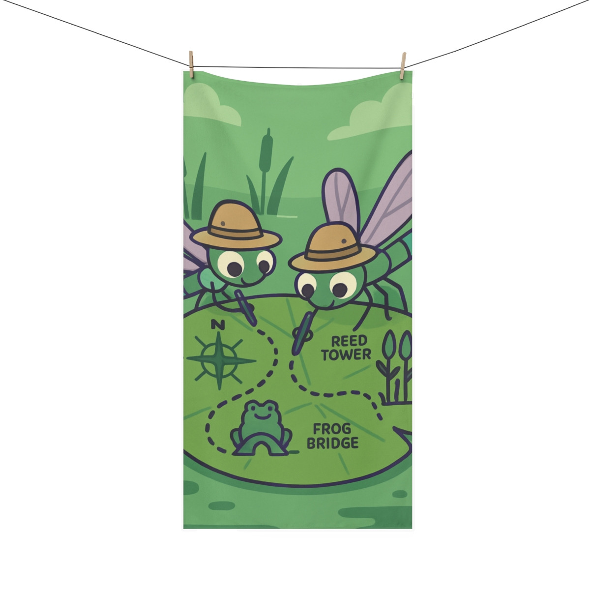 Dragonfly Mapmakers Of The Misty Marsh trendy hand towels