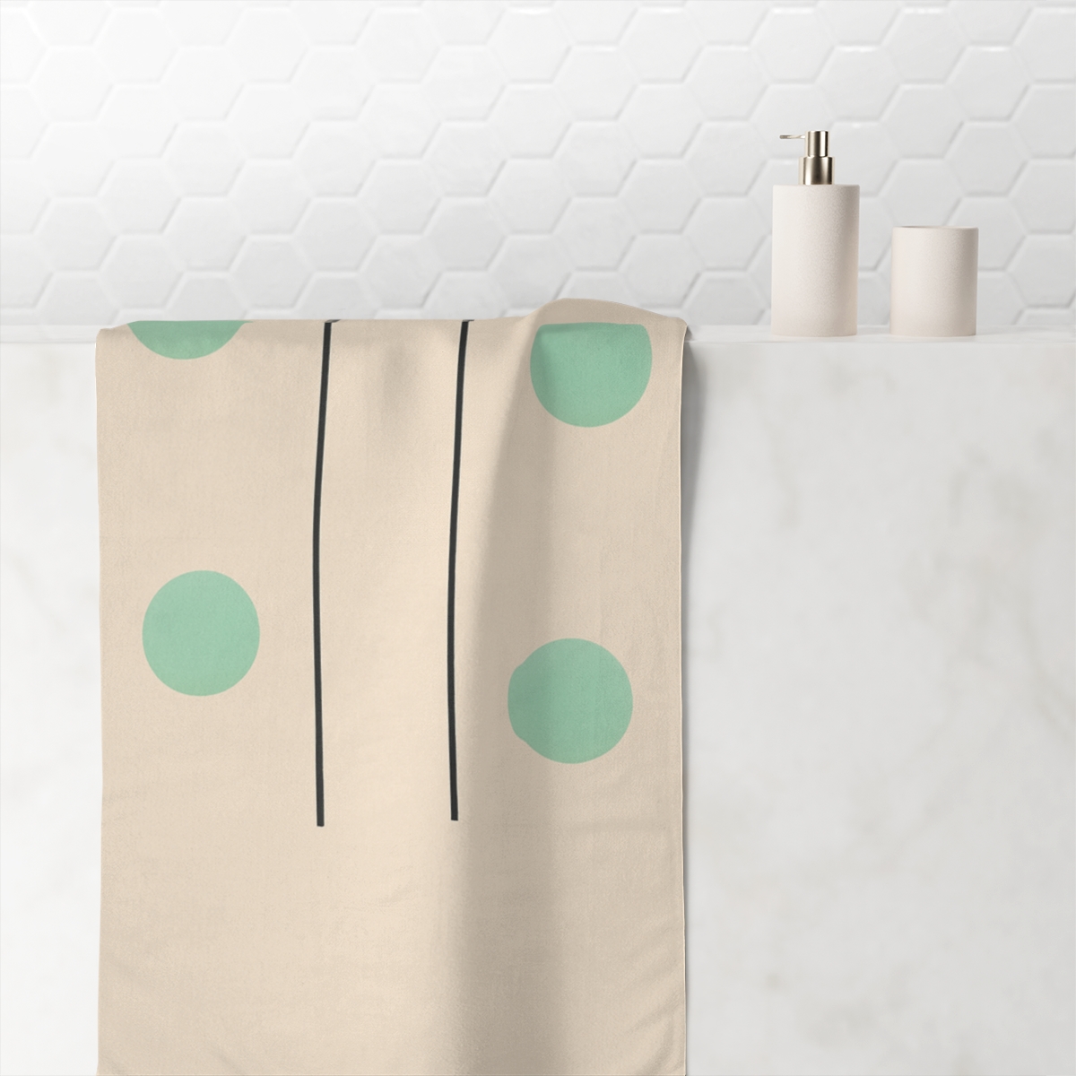 Dual Column Circle Drift trendy hand towels