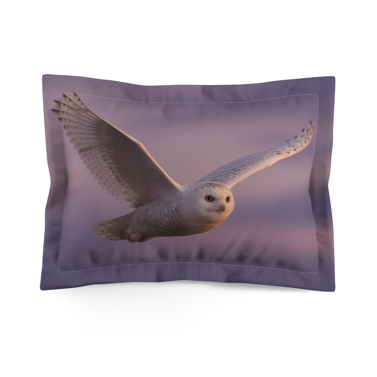 Dusk Glide Snowy Owl gift pillows for home