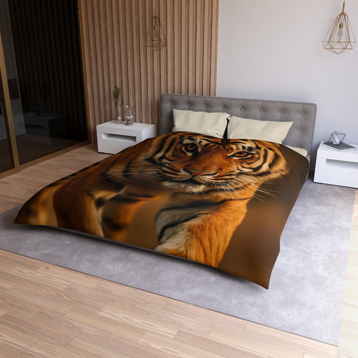 Dusk Herald Bengal Tiger designer printed duvets