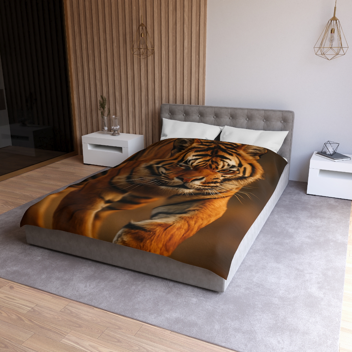 Dusk Herald Bengal Tiger designer printed duvets