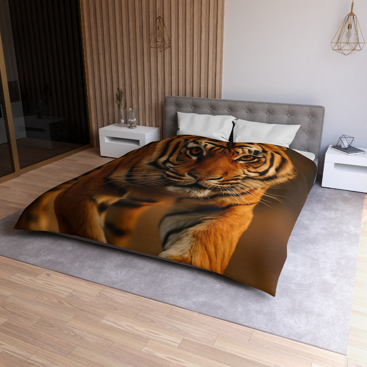 Dusk Herald Bengal Tiger designer printed duvets