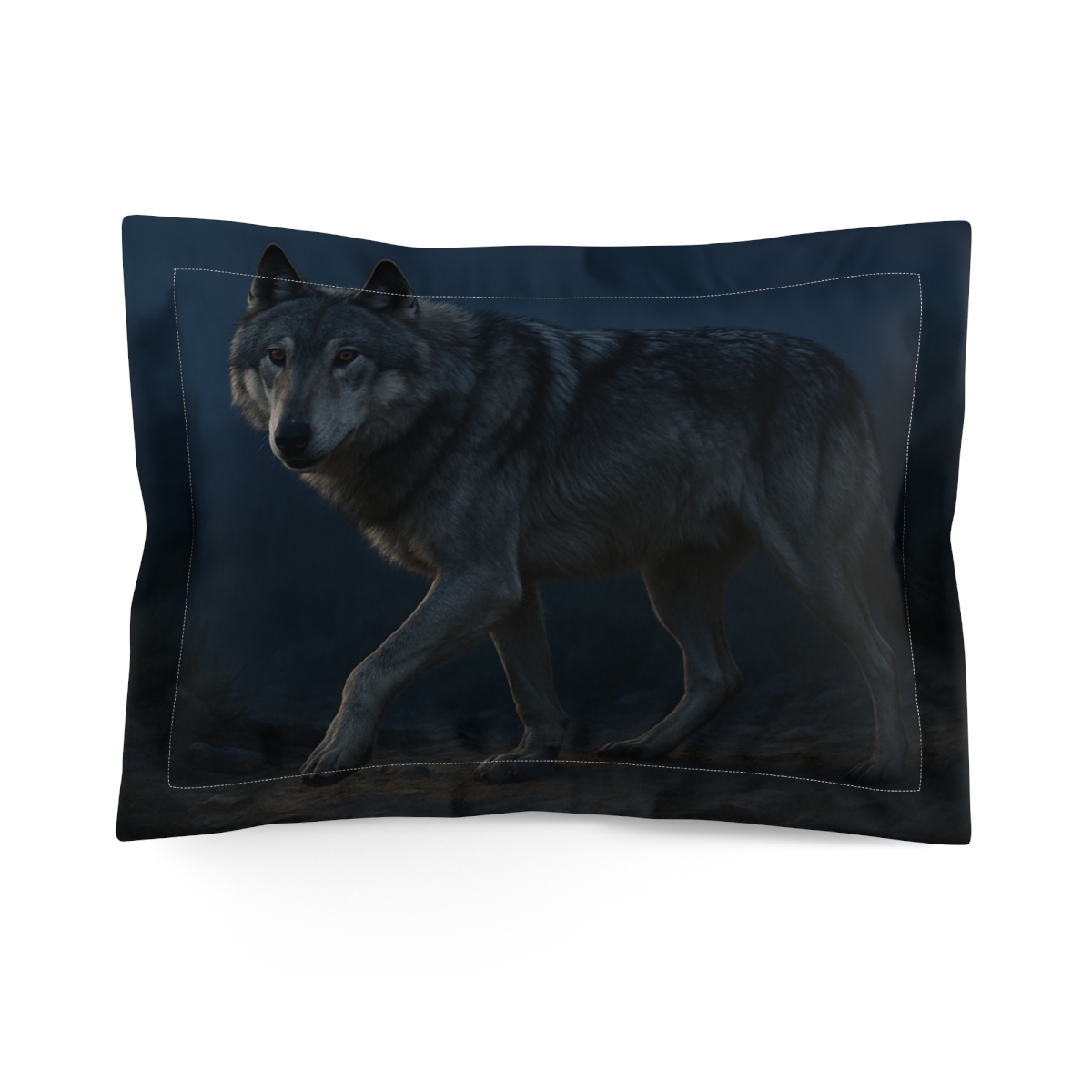 Dusk Sentinel Gray Wolf soft plush pillows