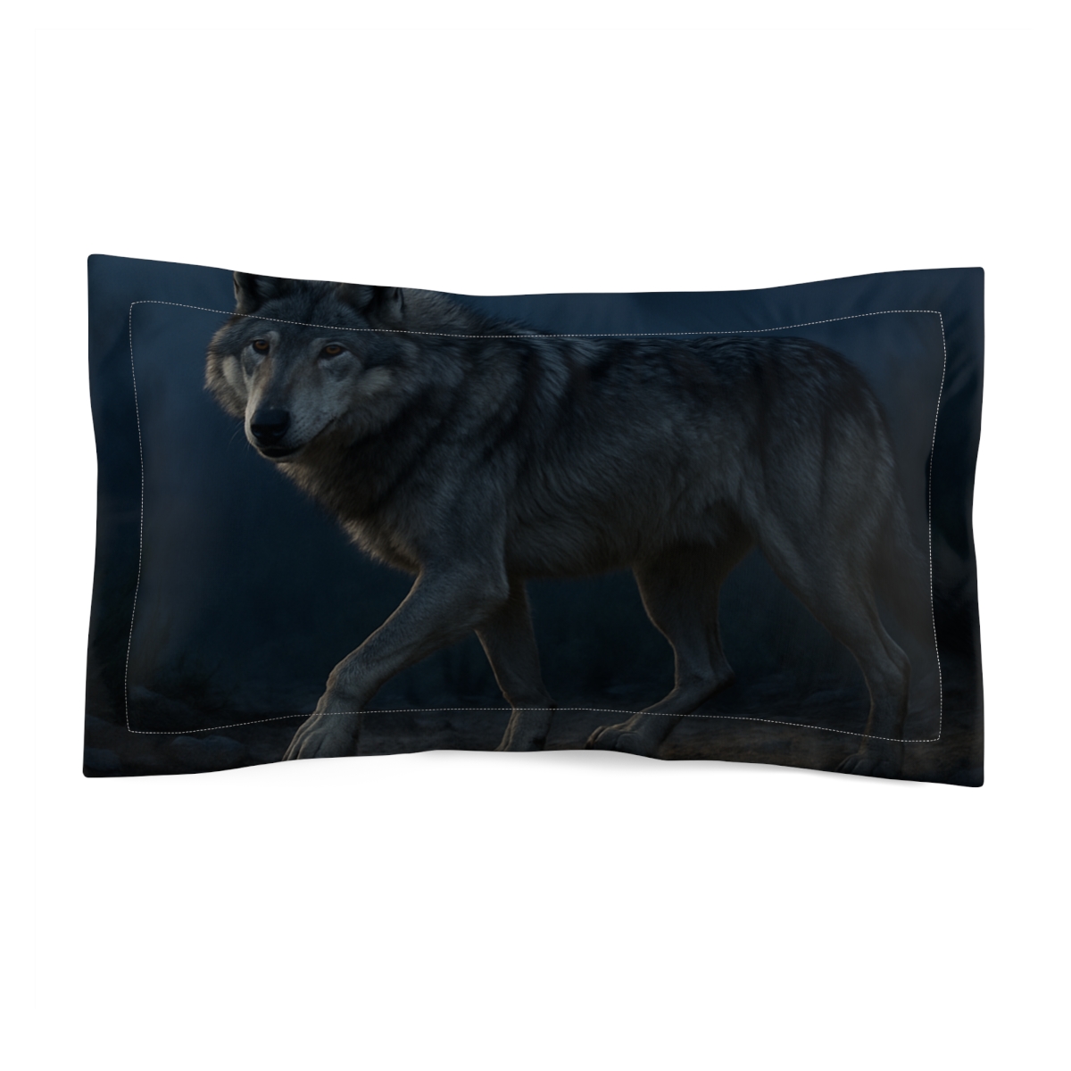 Dusk Sentinel Gray Wolf soft plush pillows