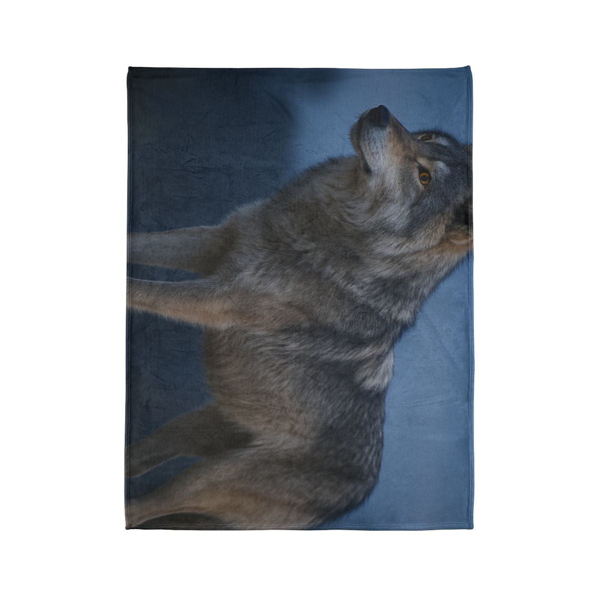 Dusk Sentinel Grey Wolf Blanket