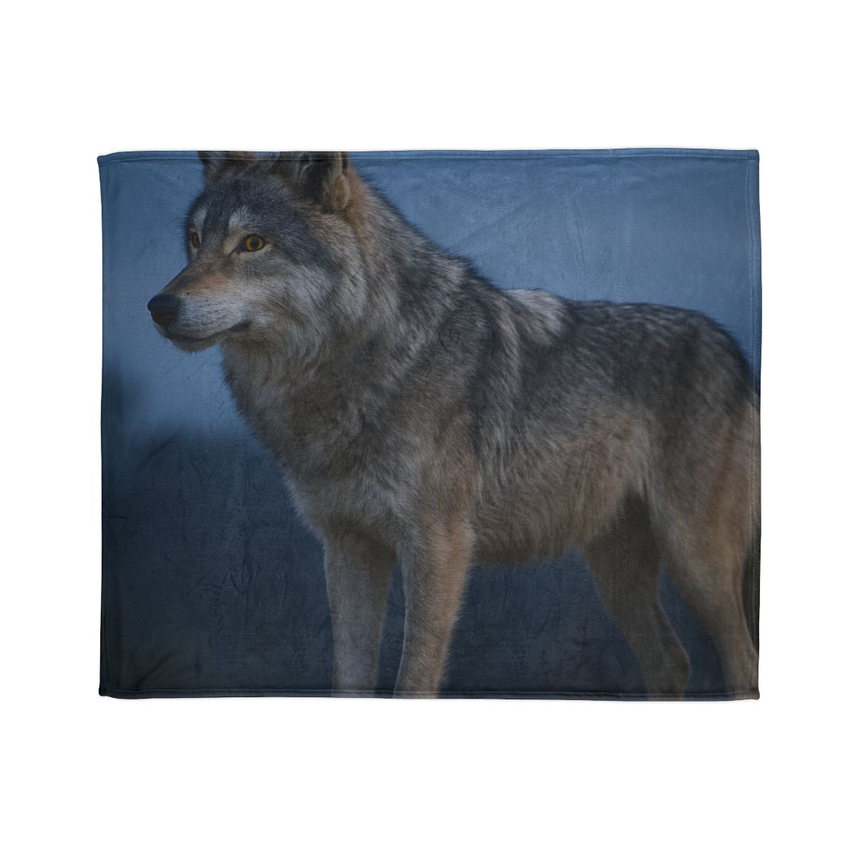 Dusk Sentinel Grey Wolf Blanket