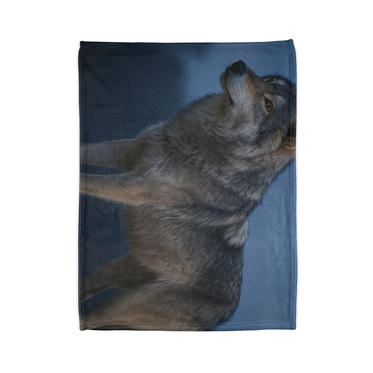 Dusk Sentinel Grey Wolf Blanket