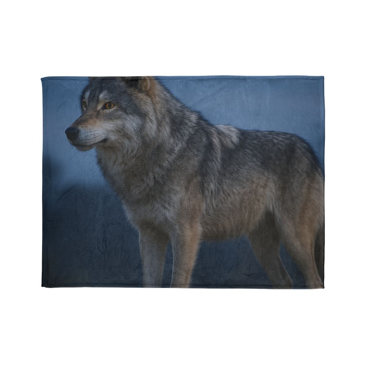 Dusk Sentinel Grey Wolf Blanket