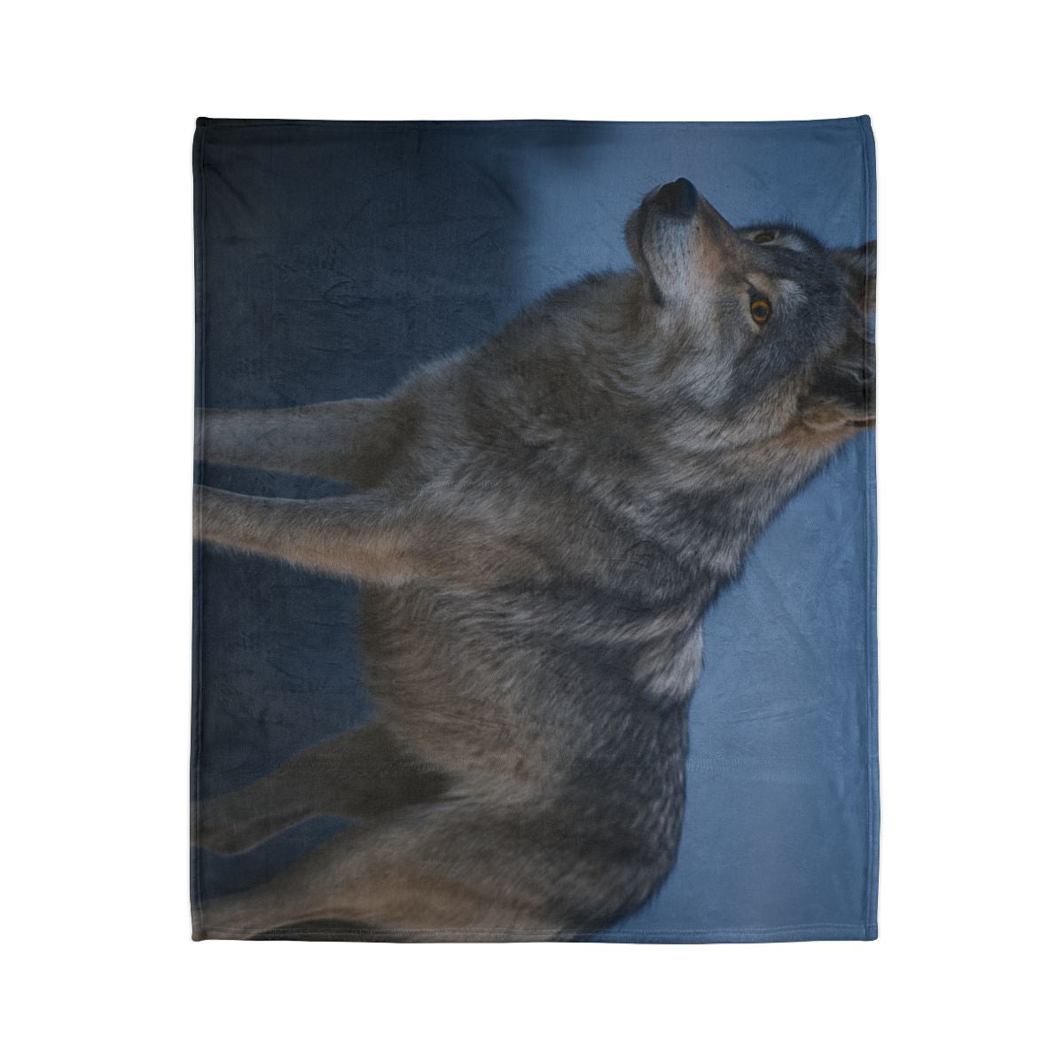 Dusk Sentinel Grey Wolf Blanket