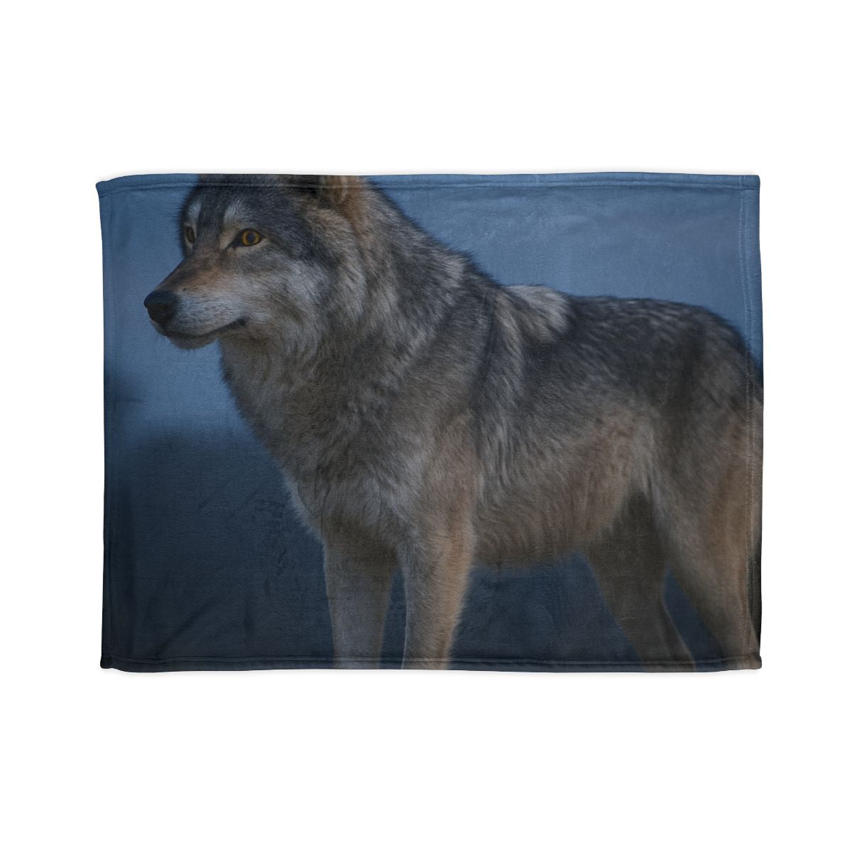 Dusk Sentinel Grey Wolf Blanket