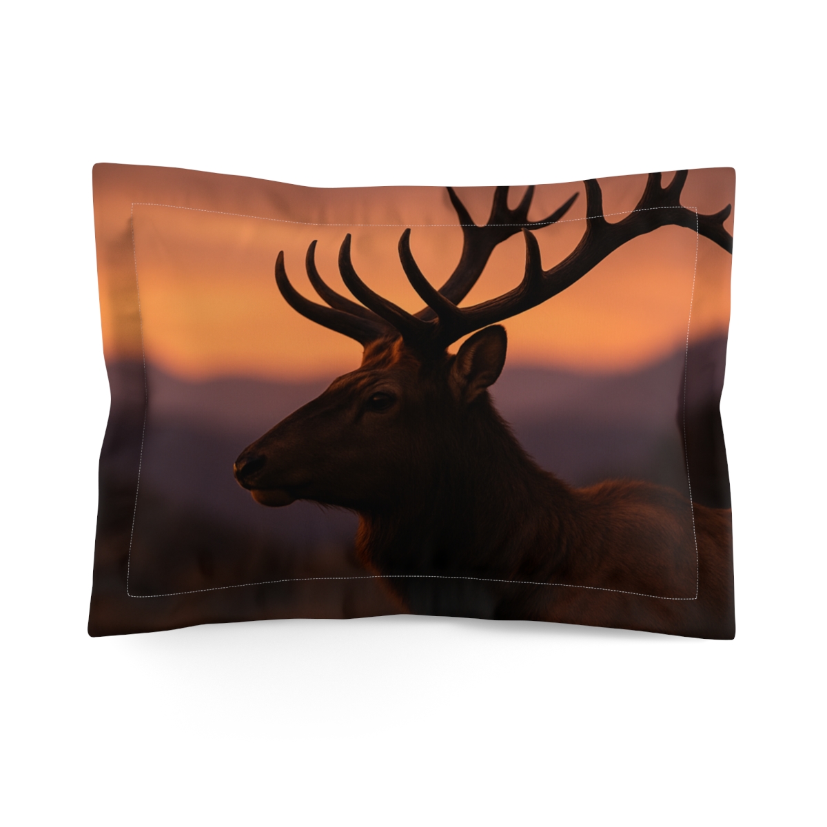 Dusk Sentinel Mountain Elk unique shape pillows