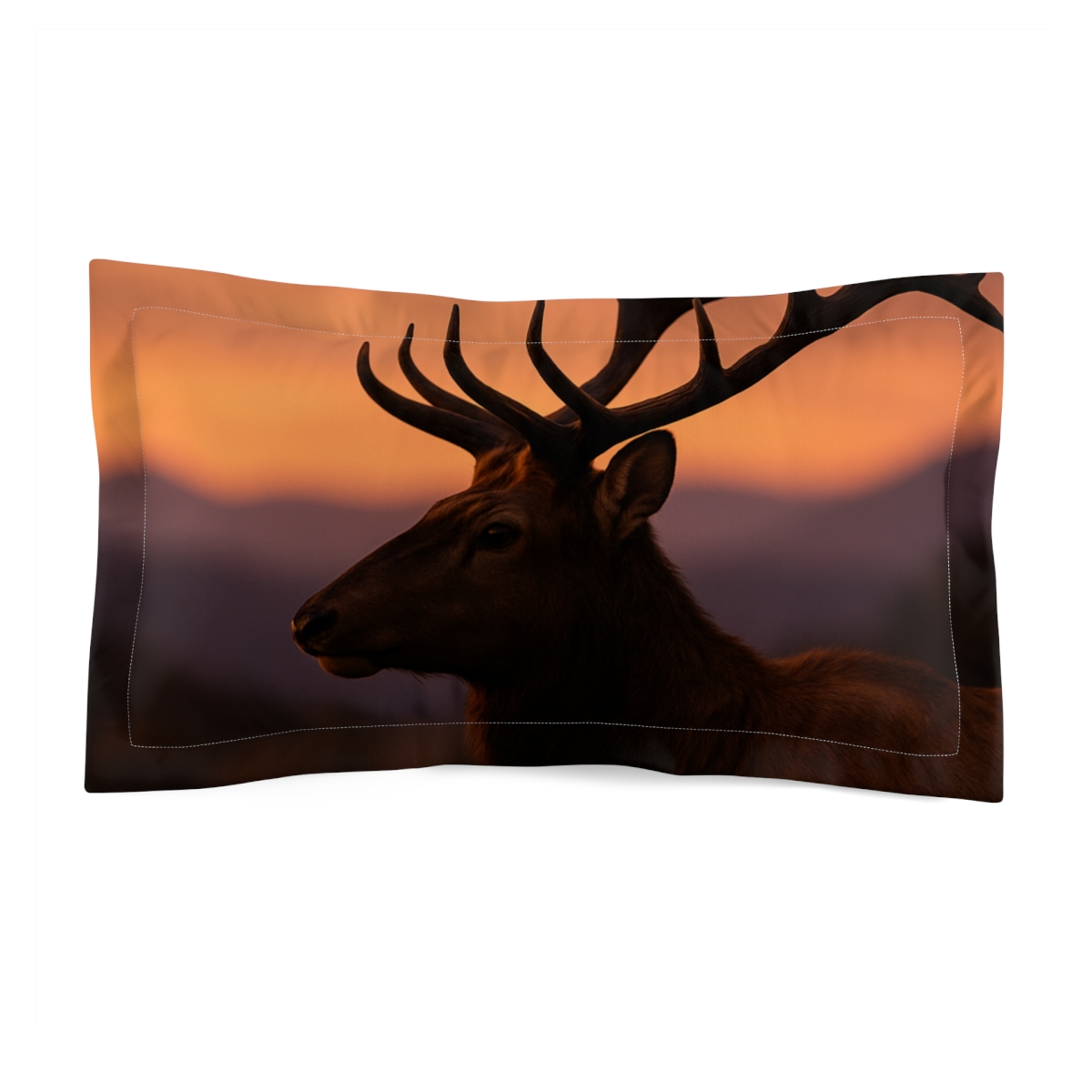 Dusk Sentinel Mountain Elk unique shape pillows
