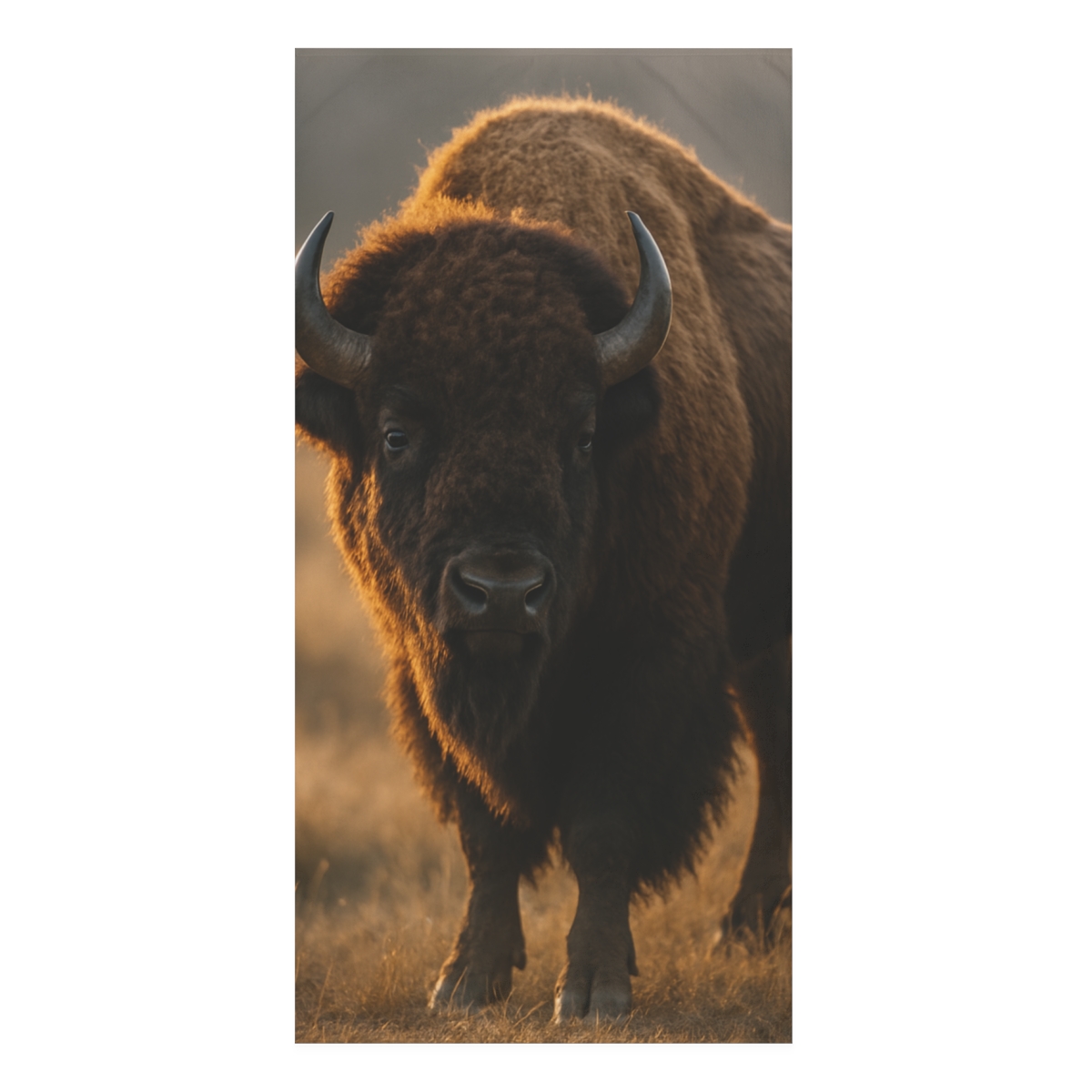 Dusklight Guardian American Bison designer printed towels