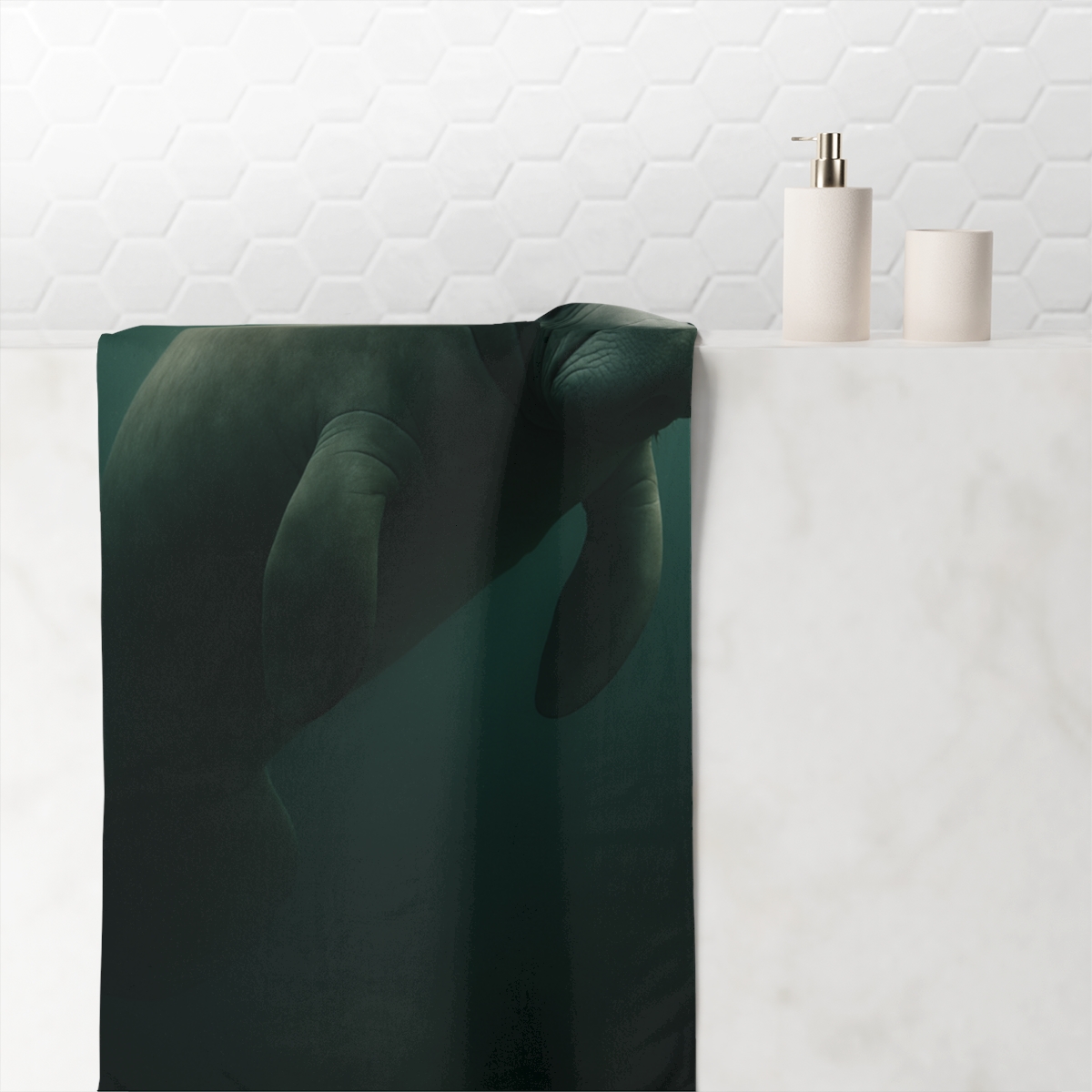 Dusky Drift Manatee trendy hand towels