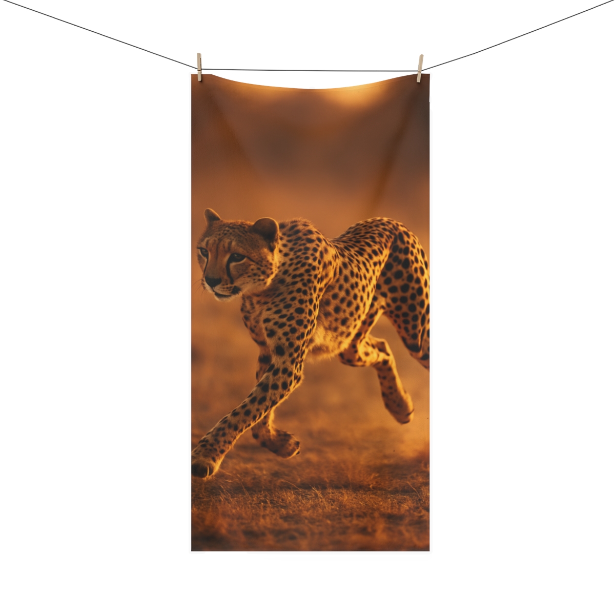 Dusky Prowler Cheetah designer printed towels
