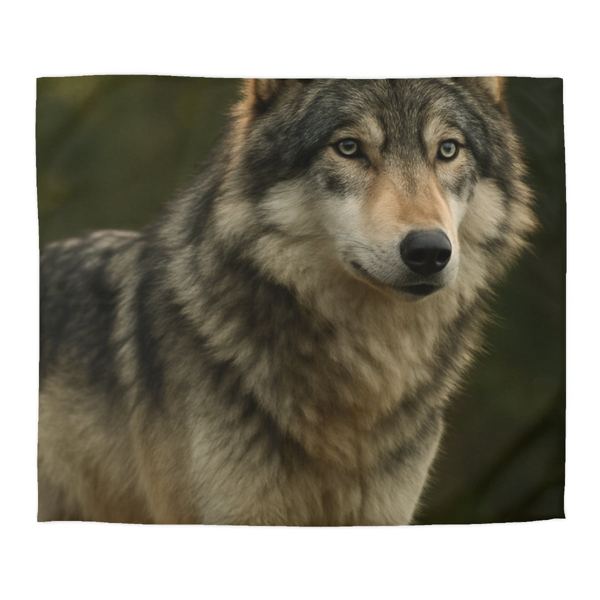 Dusky Sentinel Grey Wolf Duvet