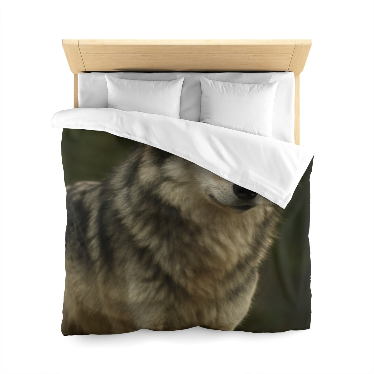 Dusky Sentinel Grey Wolf Duvet