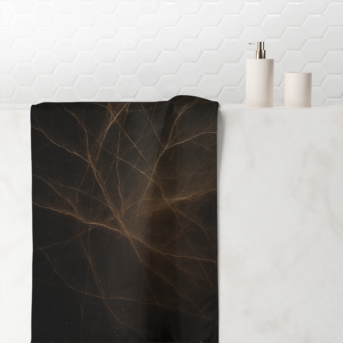 Dust Filament Atlas designer printed towels