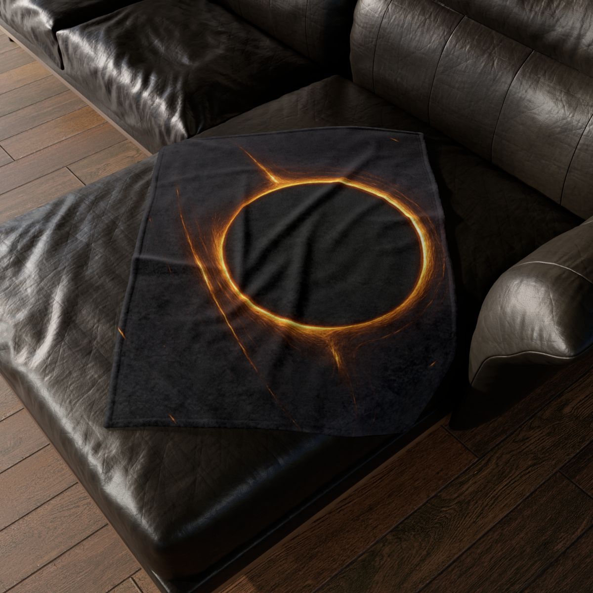 Black Hole Silhouette personalized cozy blankets