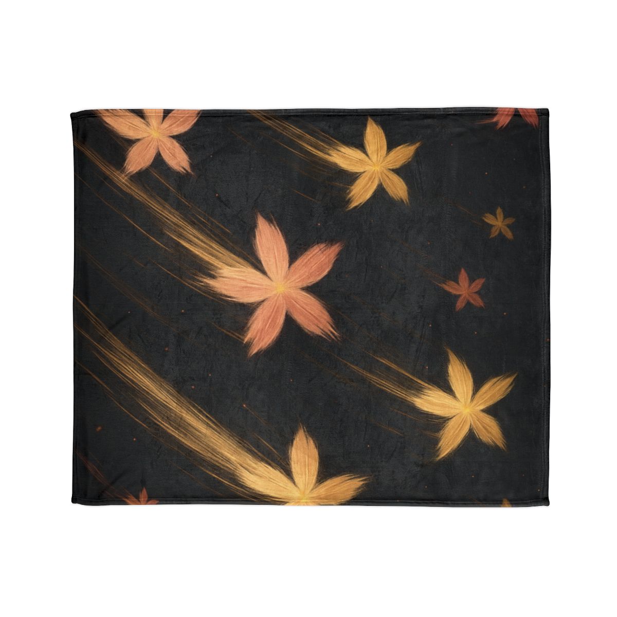 Meteor Blossom Drift designer printed blankets