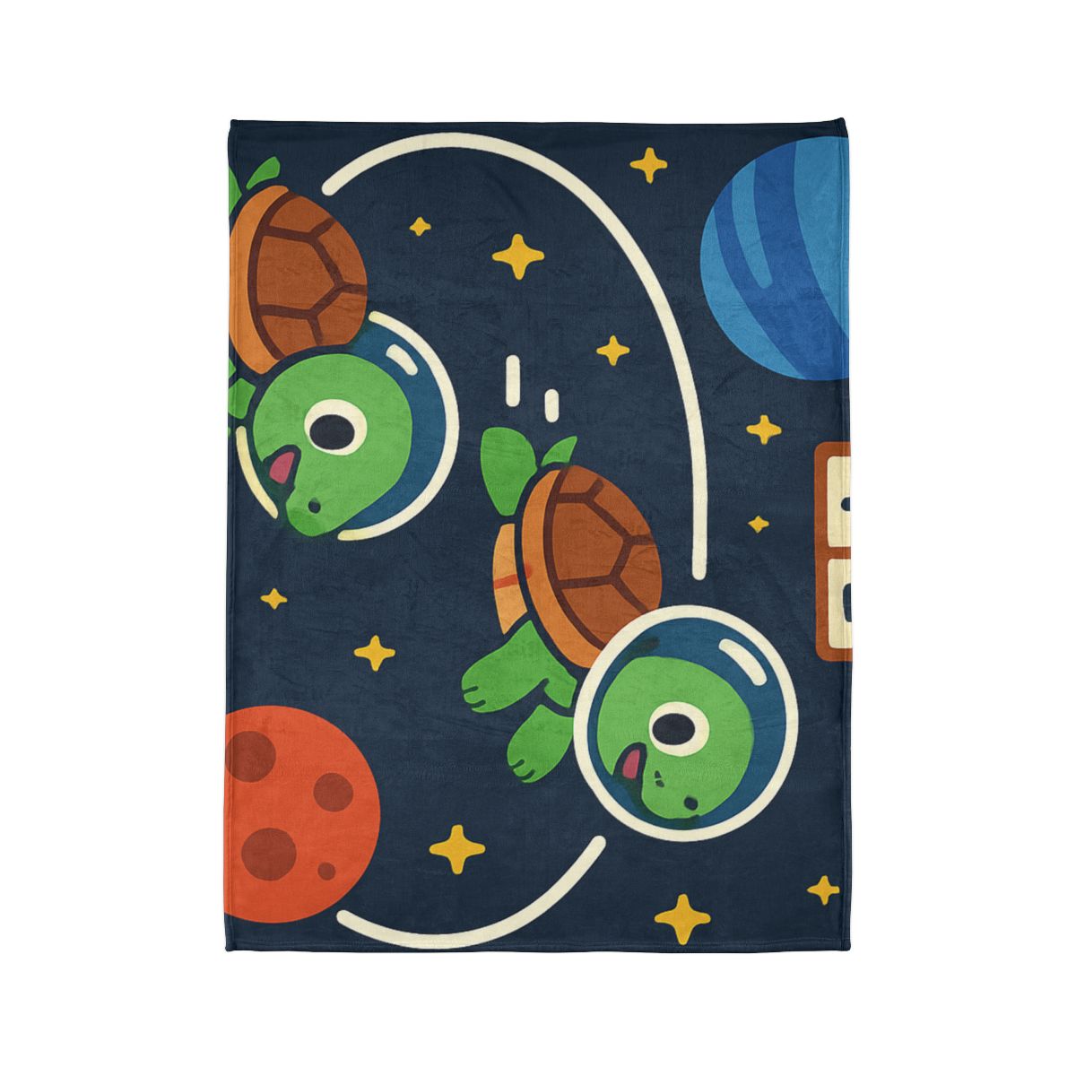 Time Dilation Turtle Race Across Star Track trendy patterned blankets