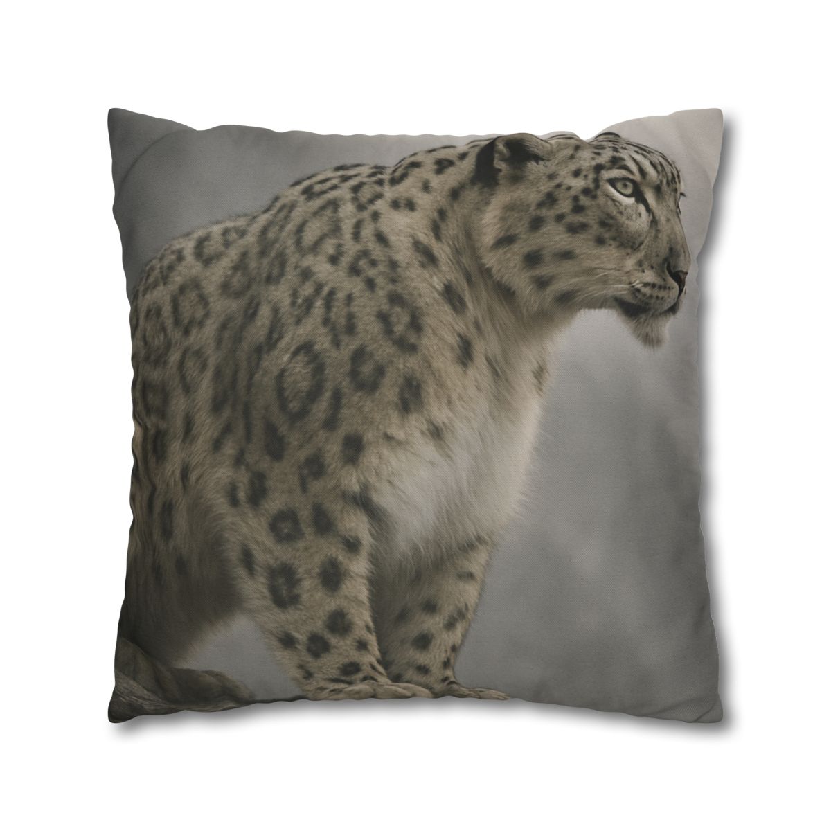 Silent Sentinel Snow Leopard designer print pillow cases