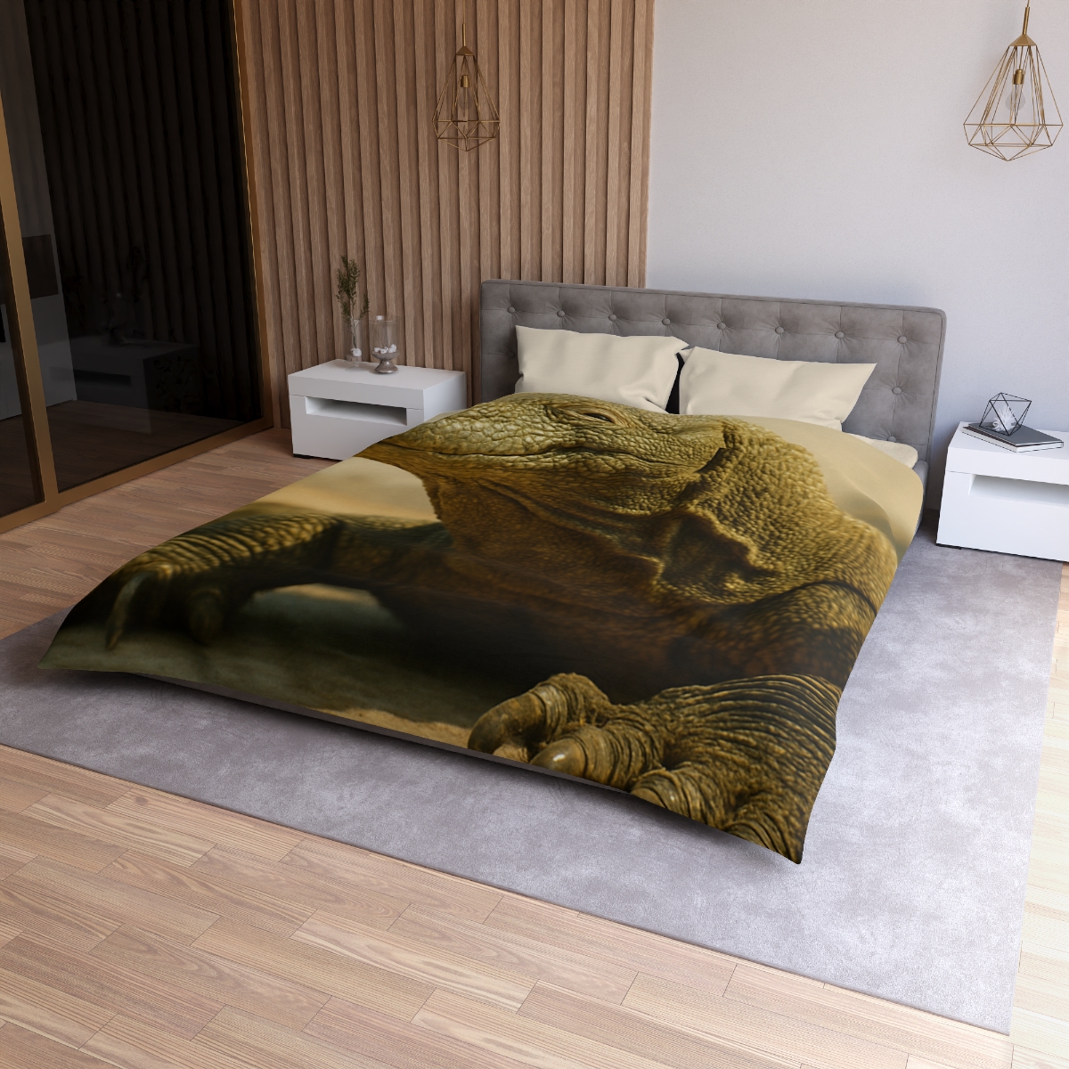 Ancient Sentinel Komodo Dragon personalized bedding duvets