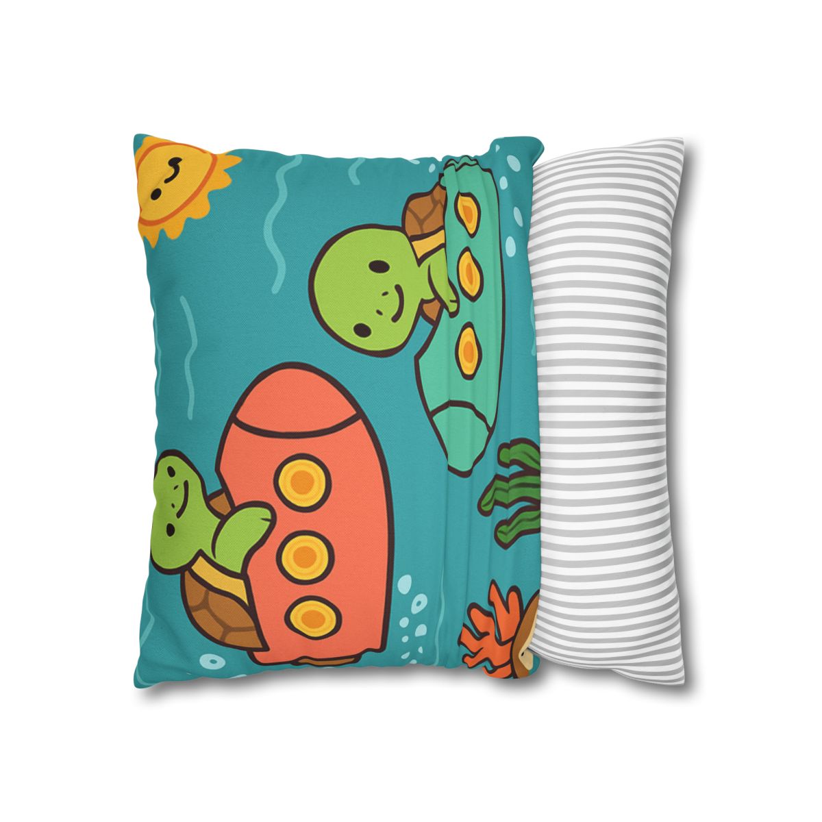 Rainbow Reef Rocket Race trendy patterned pillow cases