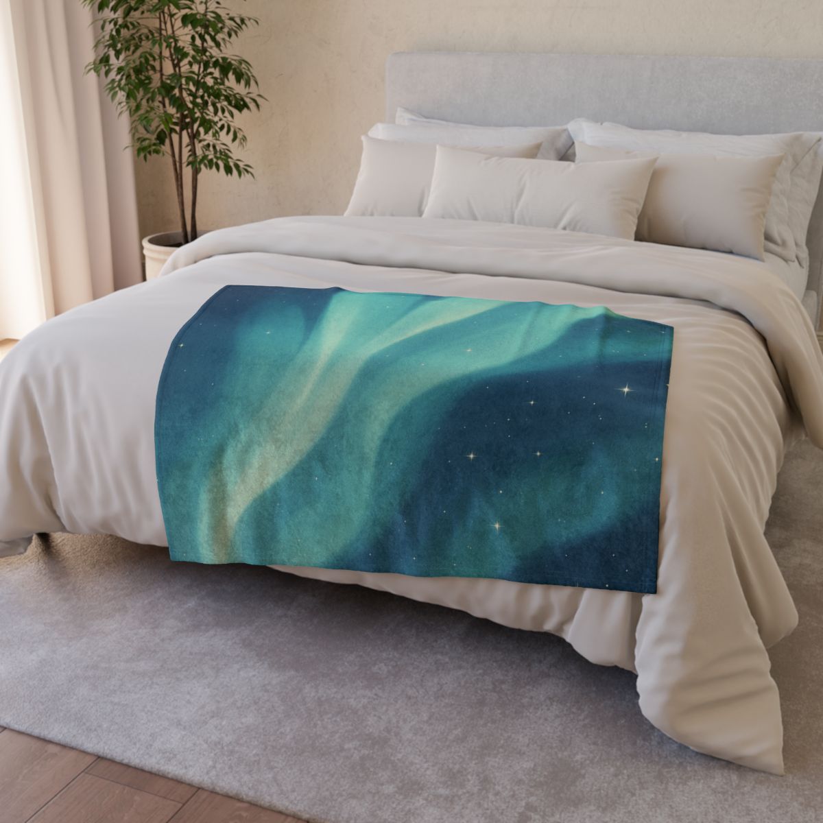 Aurora Veil Star Bloom personalized cozy blankets