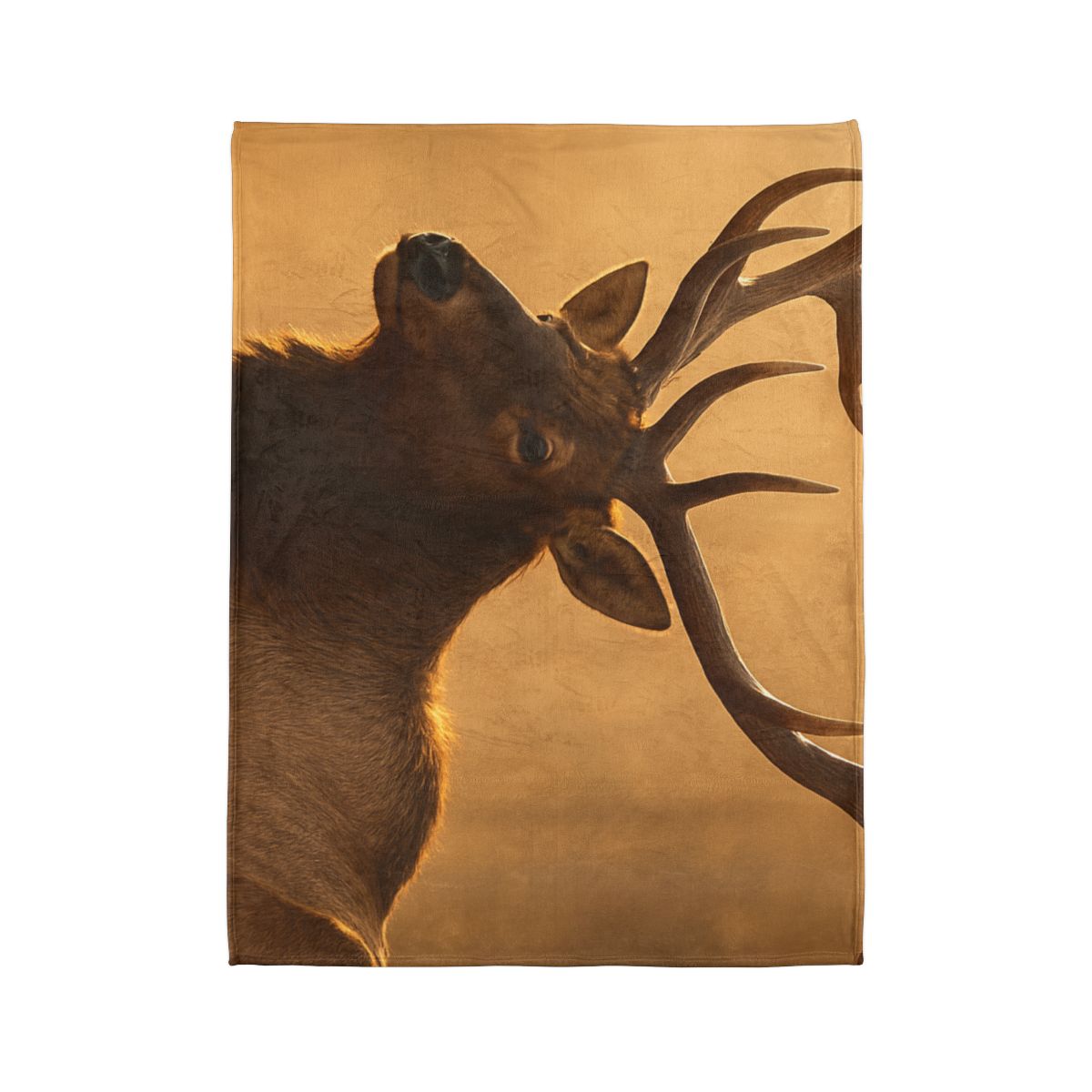 Antler Crown Mountain Elk personalized cozy blankets