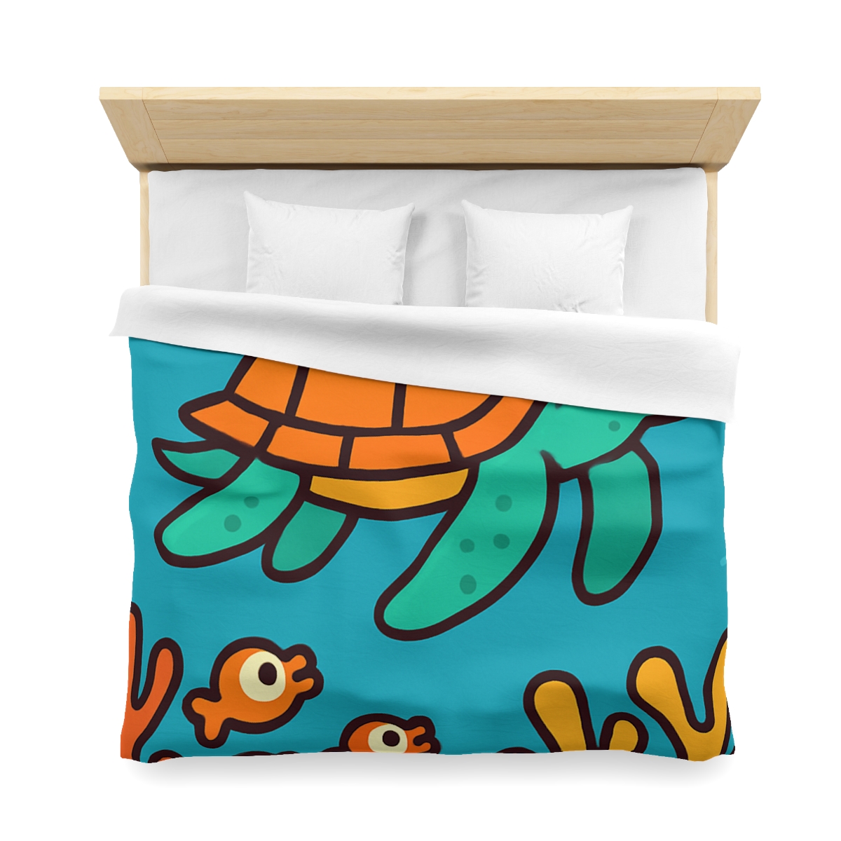 Rocket Powered Turtle Reef soft comforter duvets