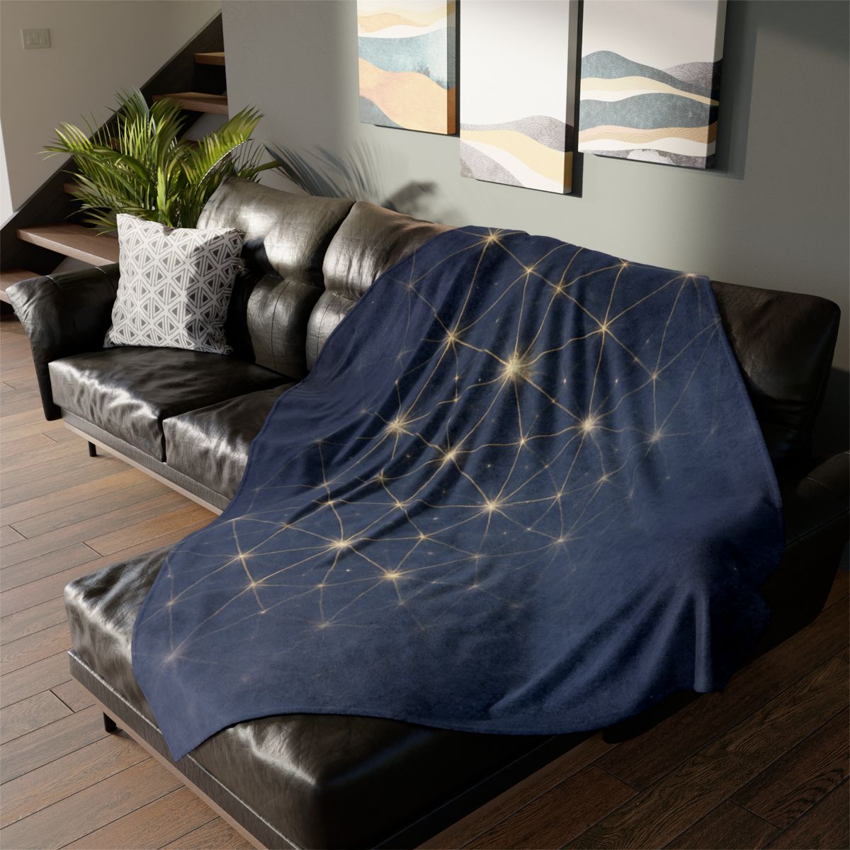 Stellar Lattice Bloom personalized cozy blankets