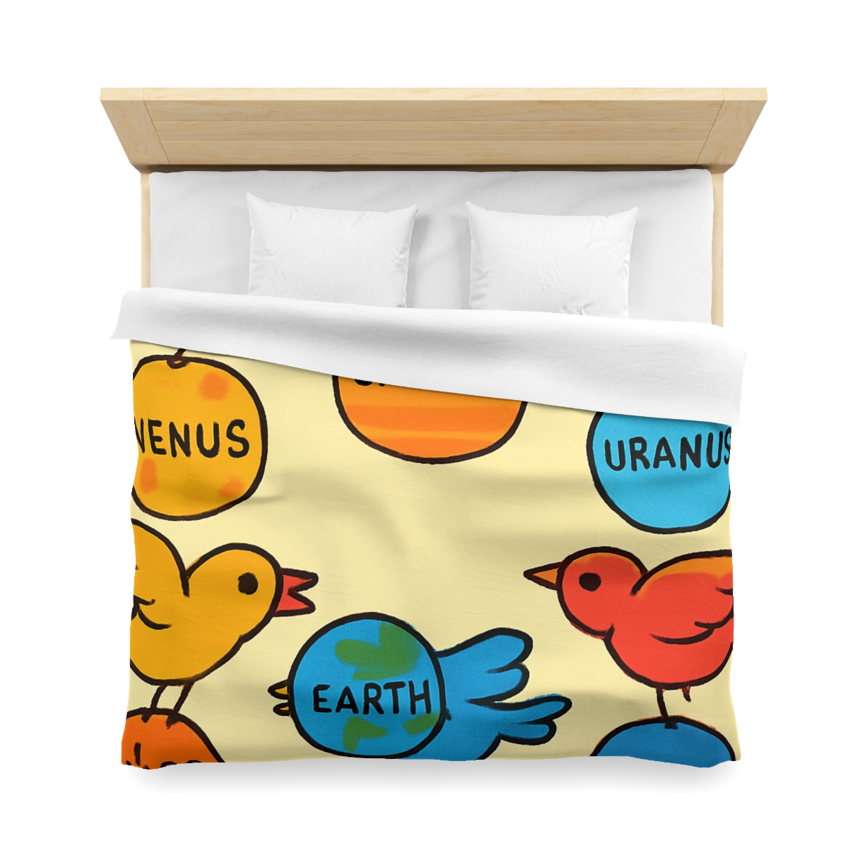 Solar System Circus Of Birds unique patterned duvets