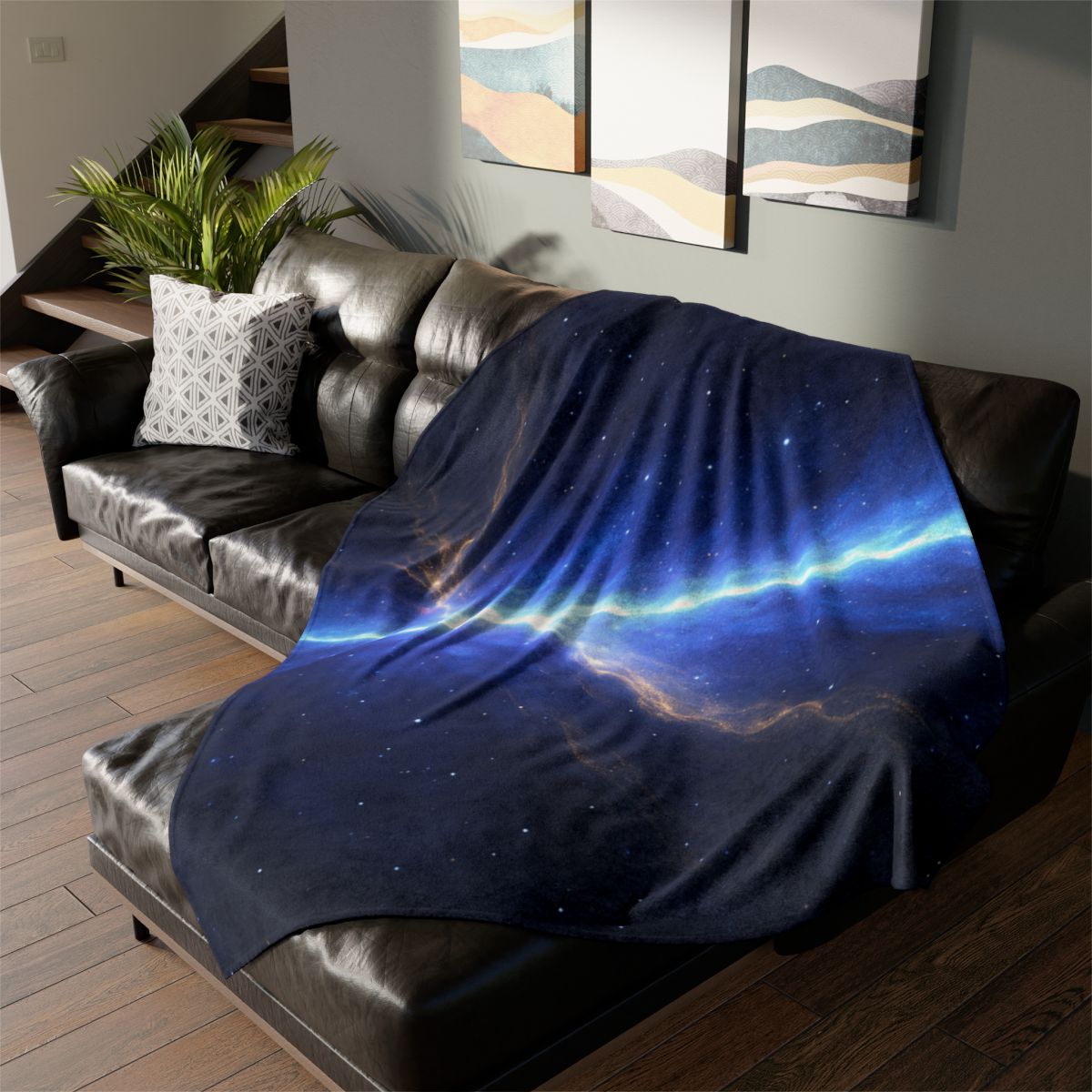Luminous Horizon Rift decorative home blankets