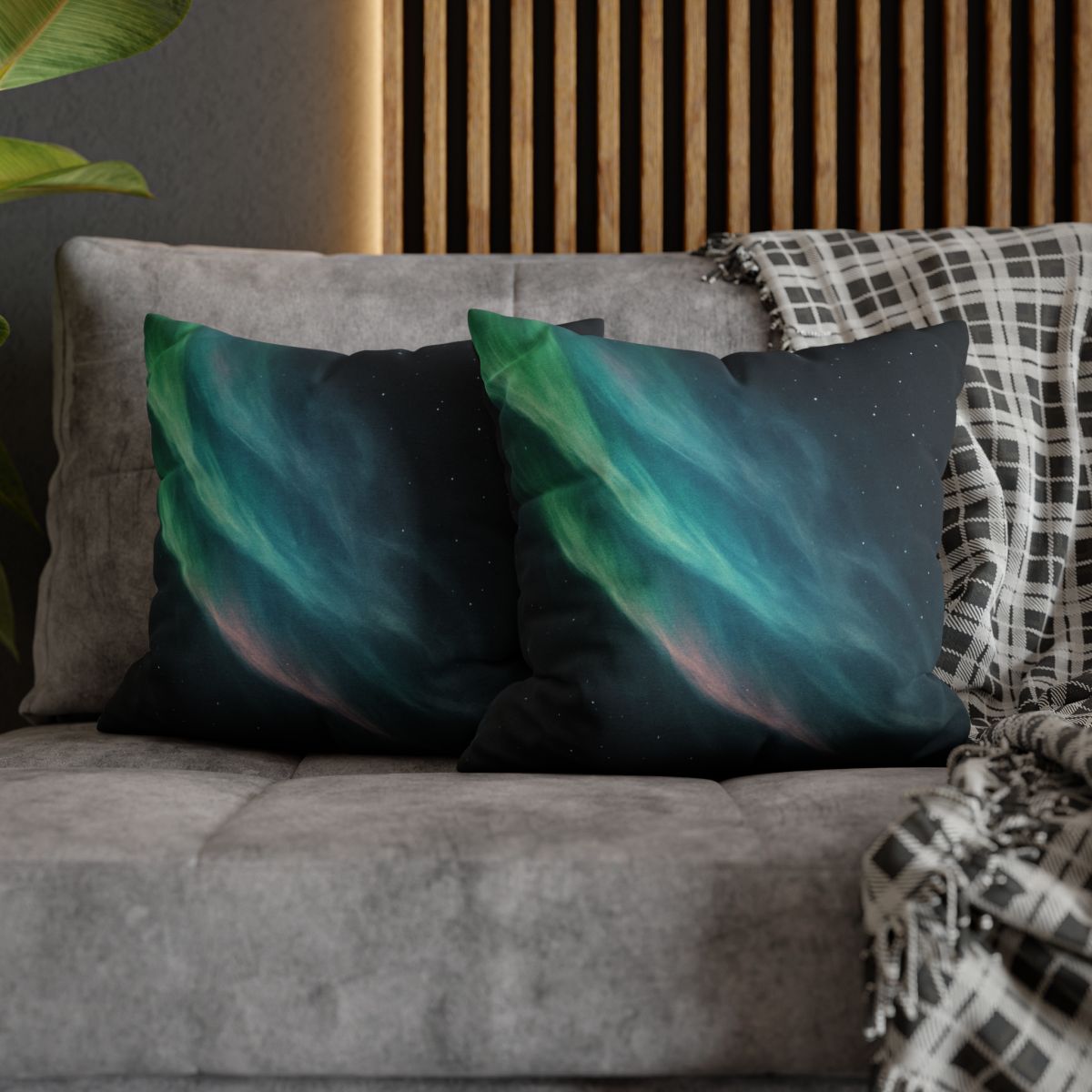 Aurora Veil Starstream personalized pillow covers