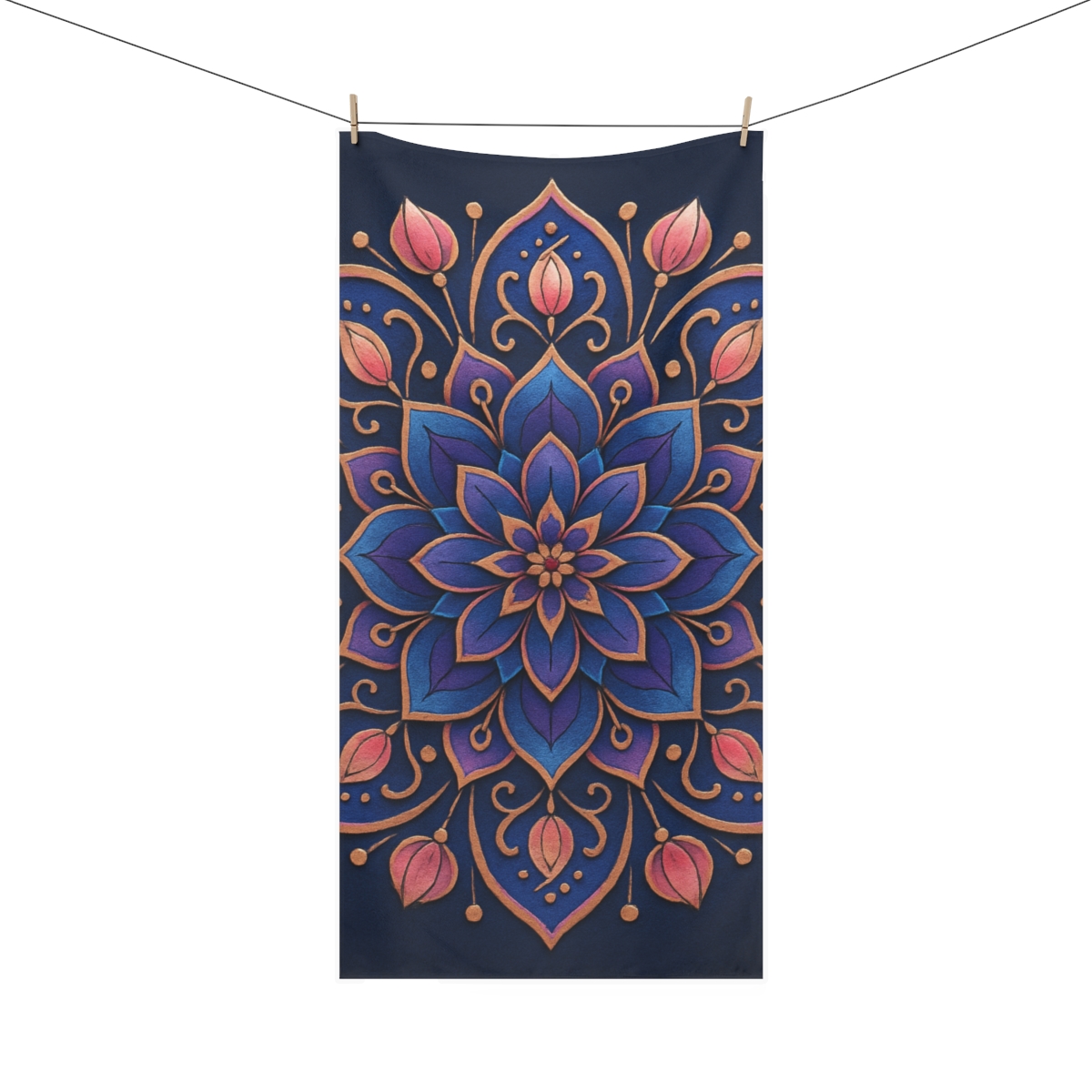 Petal Prism Mandala soft cotton towels