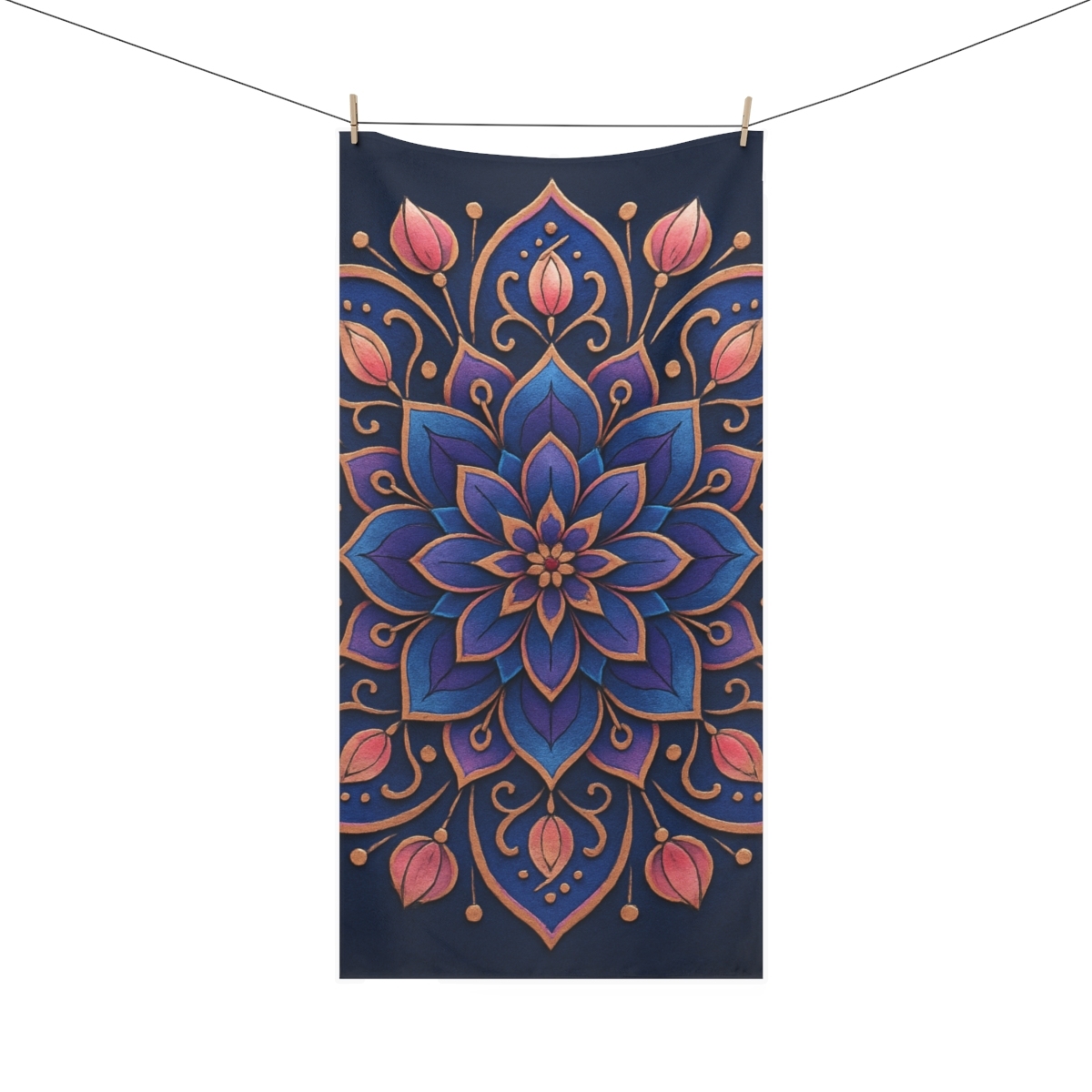 Petal Prism Mandala soft cotton towels