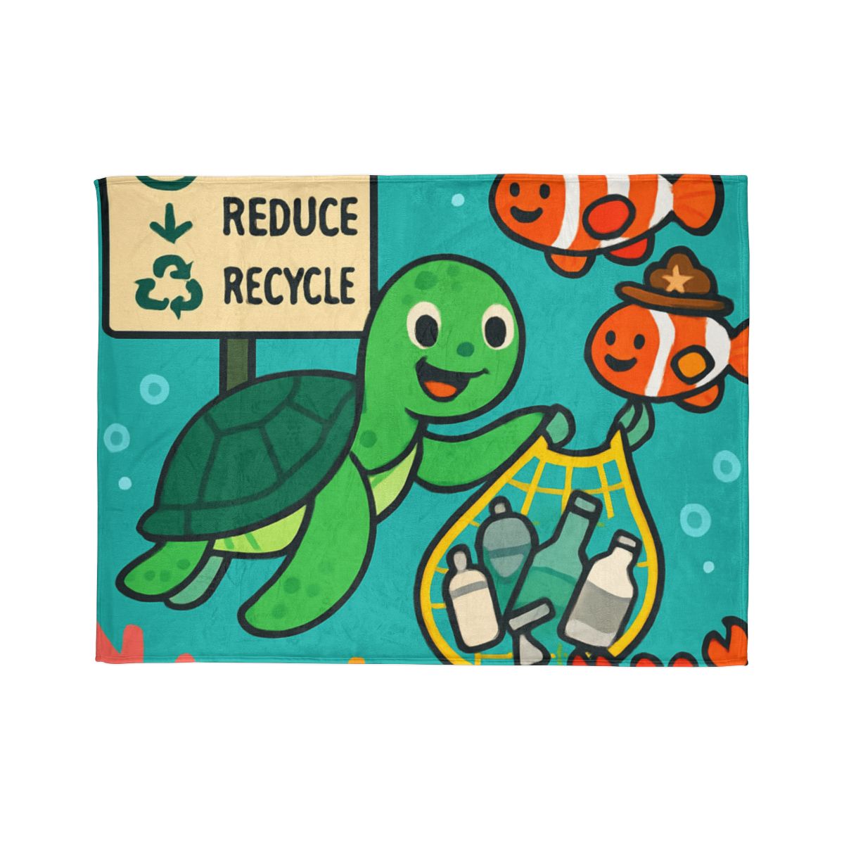 Coral Reef Recycling Rangers unique gift blanketscustom blankets