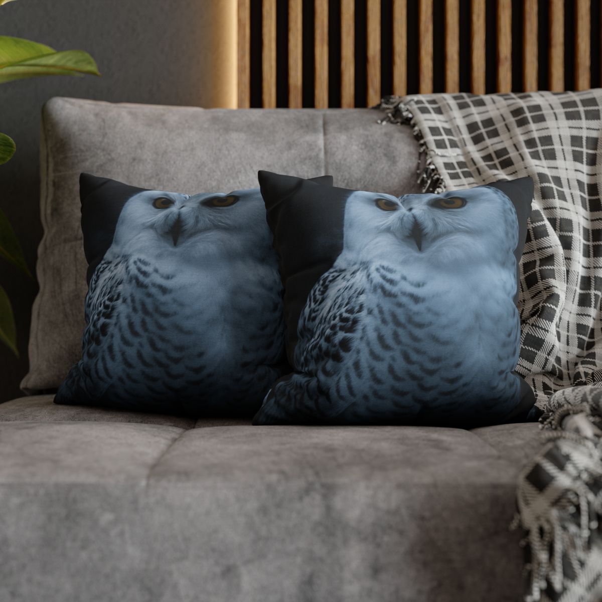 Midnight Watch Snowy Owl comfortable bedding pillow covers