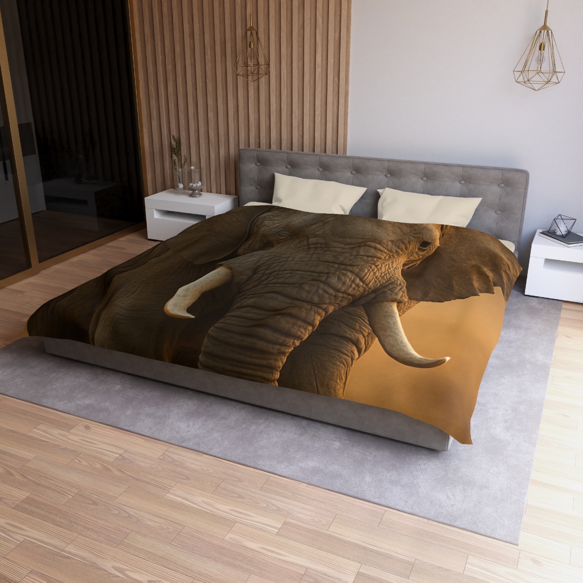 Savannah Sentinel Elephant designer printed duvets