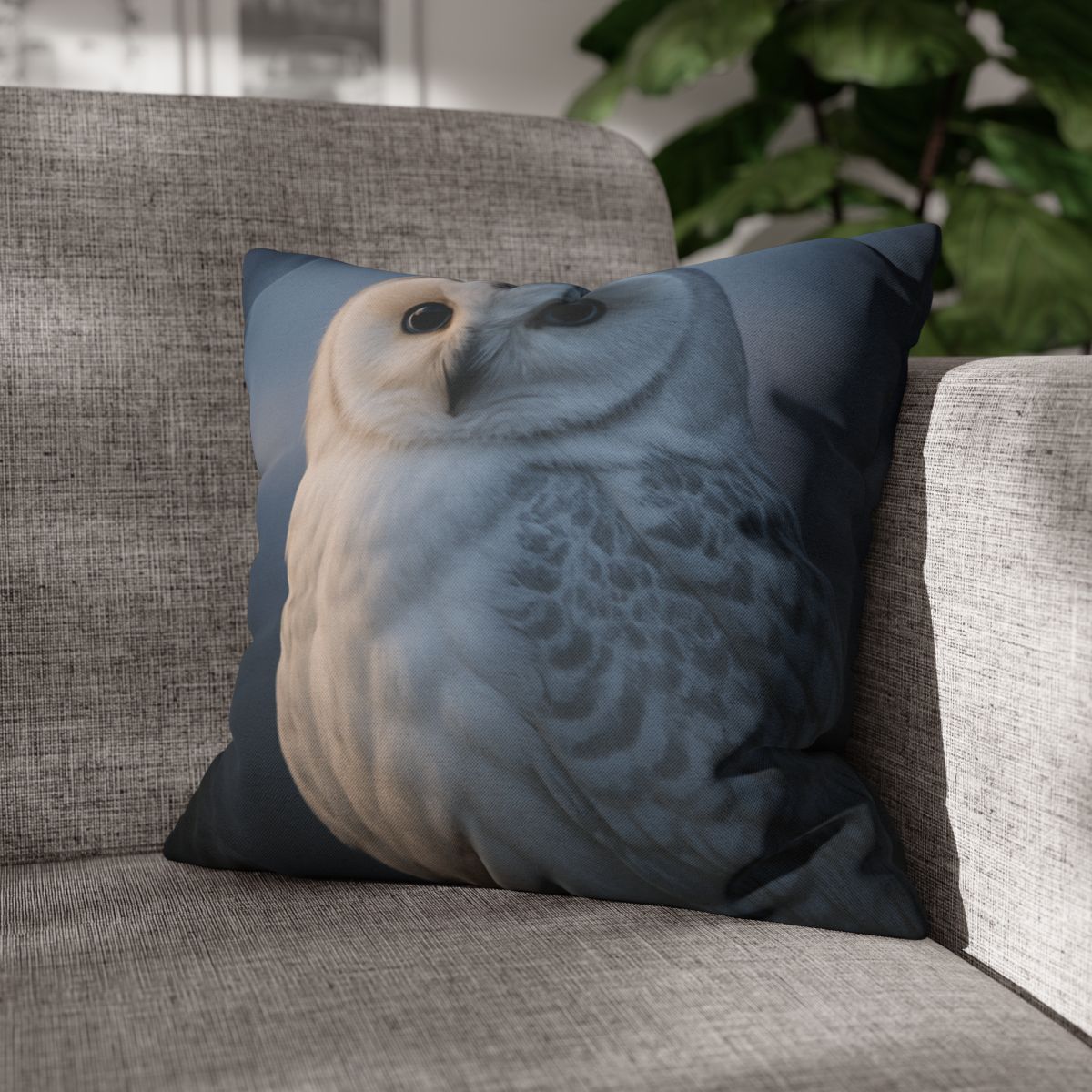 Twilight Watcher Snowy Owl personalized pillow covers