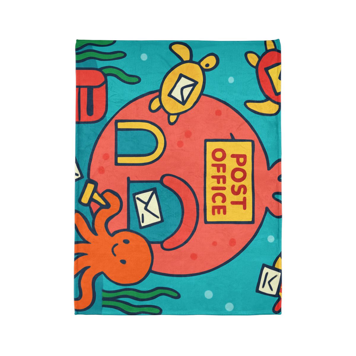 Coral Reef Planet Post Office warm winter blankets