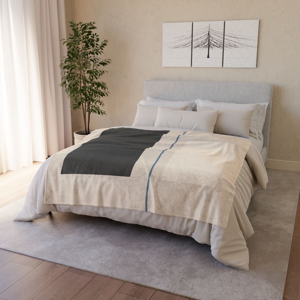 Offset Rectangle Balance designer printed blankets