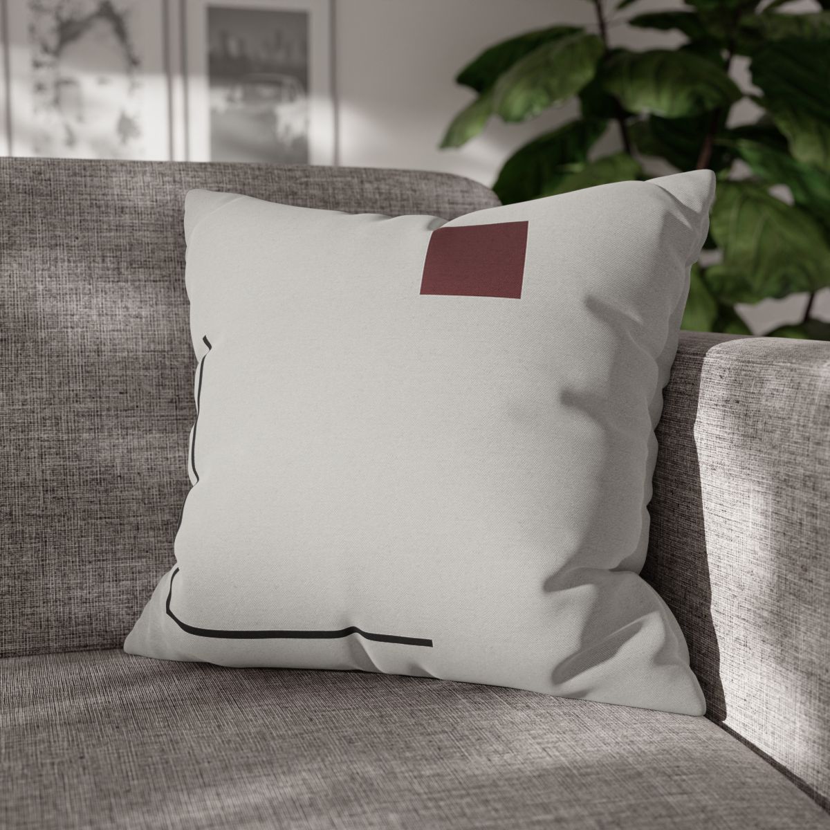 Corner Frame With Floating Square trendy patterned pillow cases
