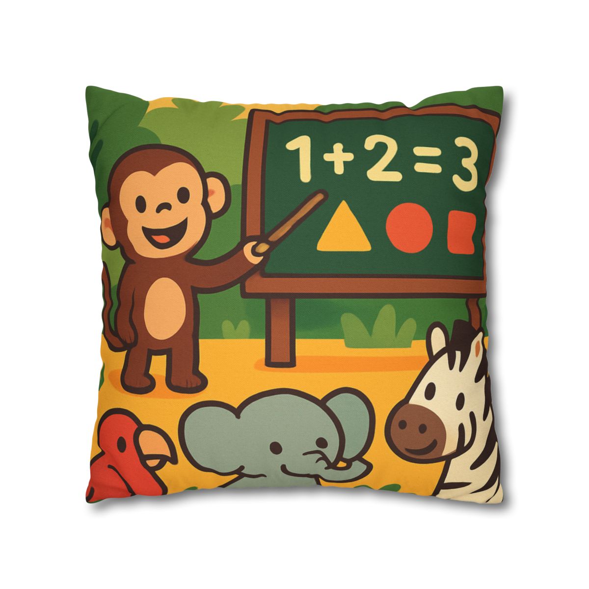Jungle Math With Monkey And Friends trendy patterned pillow cases