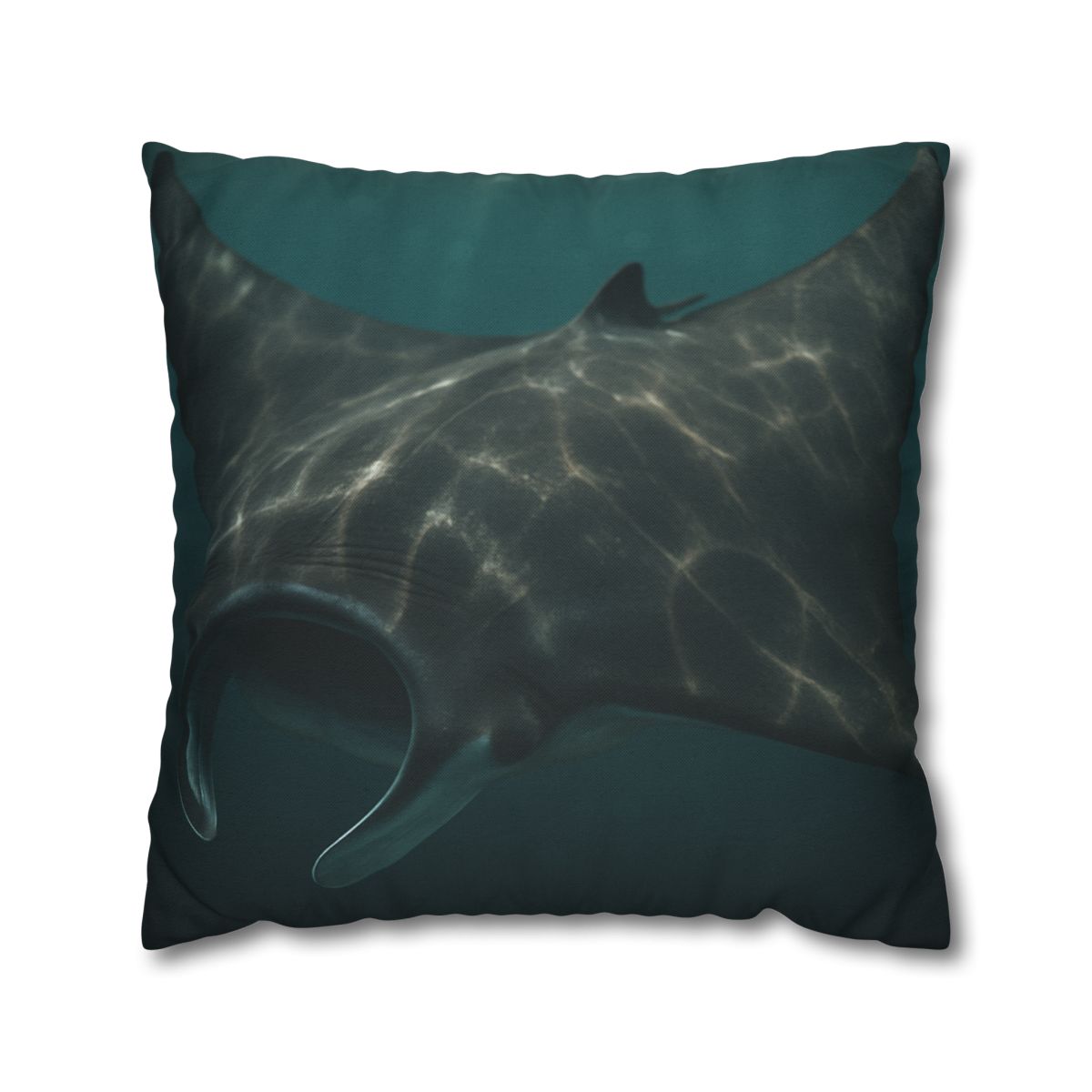 Moonlit Drift Giant Manta Ray designer print pillow cases