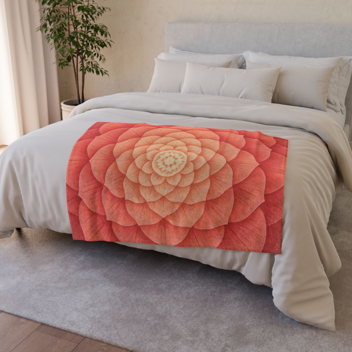 Petal Spiral Mandala warm winter blankets