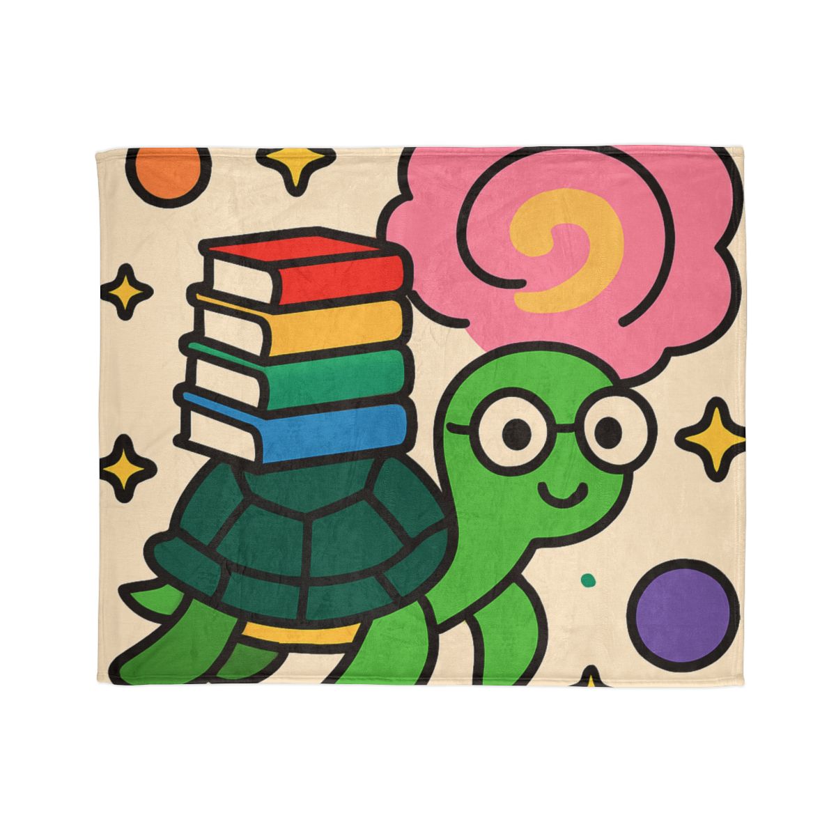 Nebula Library Turtle designer printed blankets
